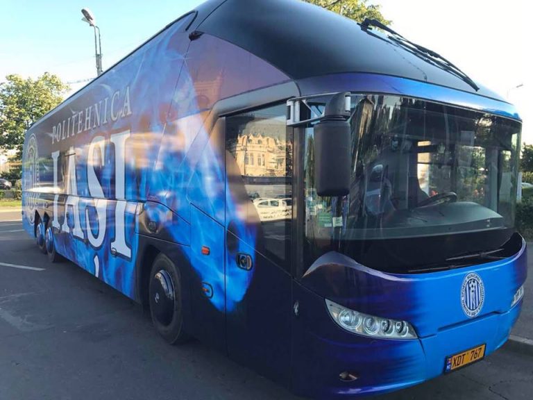 Se simte schimbarea! CSM Politehnica Iași are cel mai frumos autocar din Liga 1! GALERIE FOTO